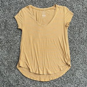 American Eagle Yellow Striped Top